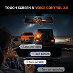 WOLFBOX M40 Dash Cam 4K+1080P With Voice Control ADAS Built in 5GHZ WI-FI and GPS Video Recorder Front and Rear Dash Camera Car Mobile World
