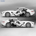 Artistic Ink Dragon Chinese Panda Car Vinyl Wraps Decal Self-adhesive PVC Sticker Suitable for Trucks SUV Decor Auto Accessories