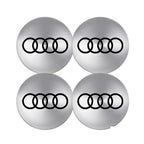 4pcs Set of Wheel Center Caps Stickers Car Hub Covers for Audi S RS A3 A4 B8 A6 A5 Q5 A7 - Multiple Sizes 56/60/63/65/68mm CM World