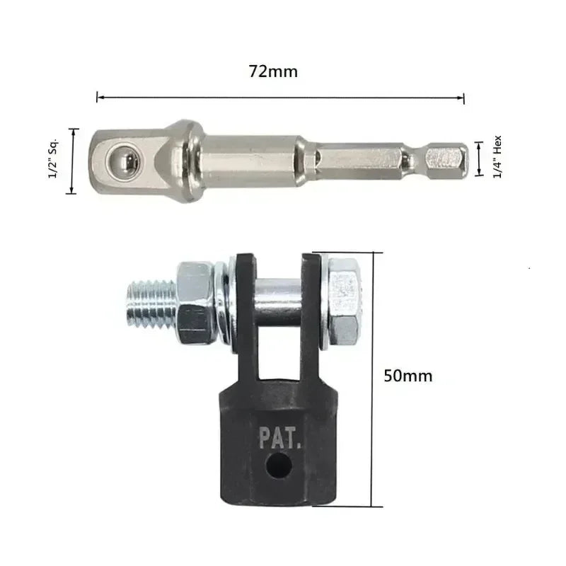 1/2 Inch Scissor Jack Adapter Chrome Vanadium Steel Ratchet Wrench Socket Truck Car Tire Change Tool CM World