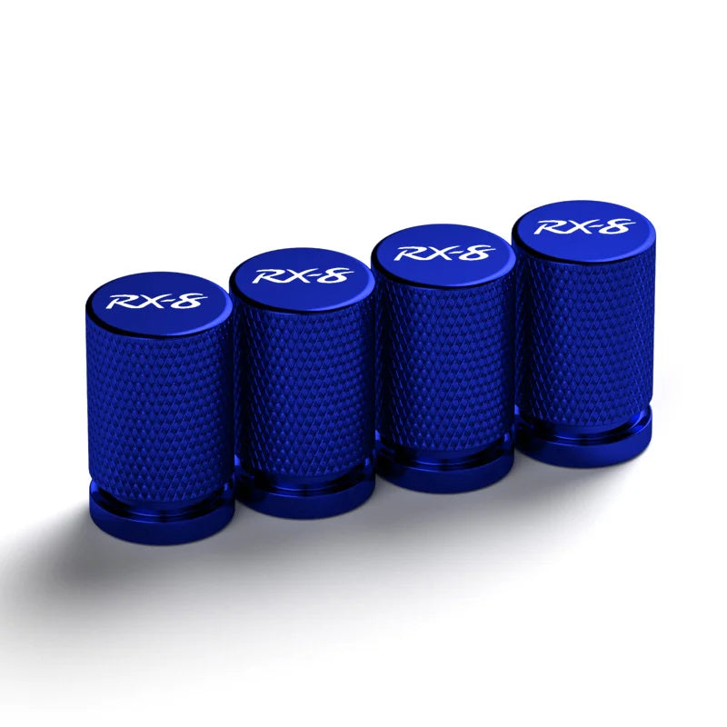 Tire Valve Stem Caps RX‑8 Logo For Mazda RX‑8 Rotary Sport Car Anti‑Rust Anti‑Leak Wheel Air Nozzle Covers Exterior Mod Parts