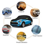 Outdoor Waterproof Car Covers Custom Fit for 2002-2024 Mini Cooper/Hardtop/Convertible 2-Door Windproof Cover with Door Zipper Car Mobile World