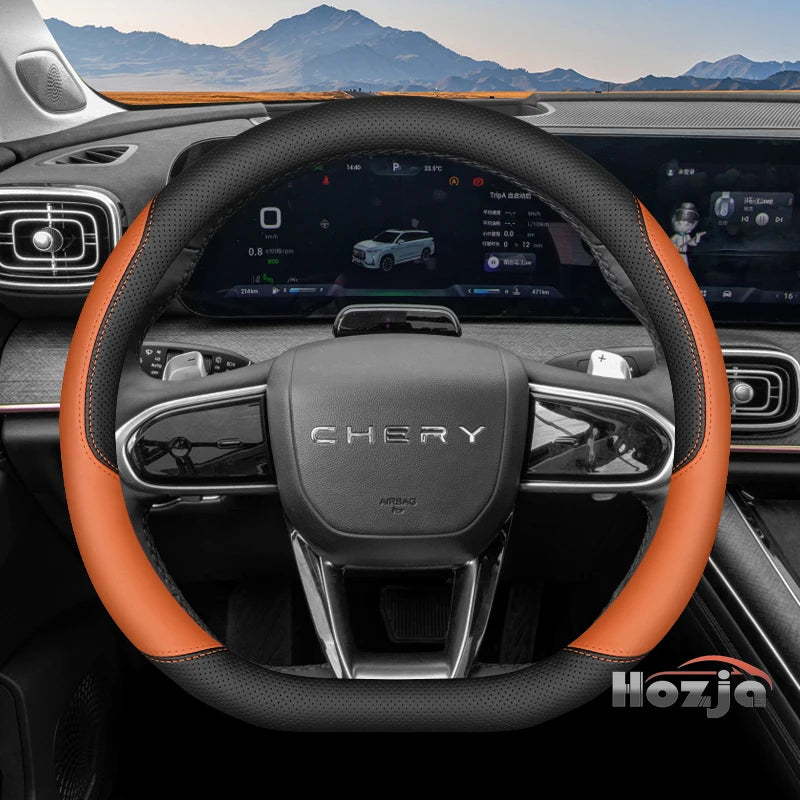 Leather Car Steering Wheel Cover for Jaecoo J7 7 J8 5 J5 8 2025 2026 Accessories