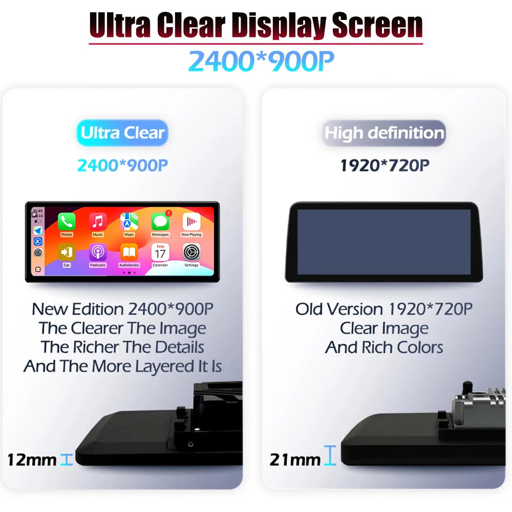 For Ford Kuga 2013 2014 2015 2016-2018 QLED Multimedia Video Player Navigation GPS 12.3Inch Screen Car Accessories 4G LTE Wifi CM World
