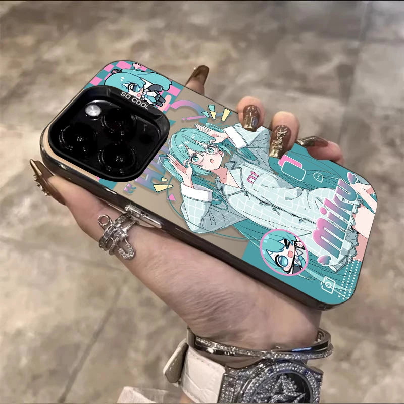 Cyberpunk Kawaii Hatsune Miku PIXEL ART Case for Samsung Galaxy S25 Edge S26 S24 S23 Ultra S22 S21 Plus FE A57 A37 A17 A07 4G