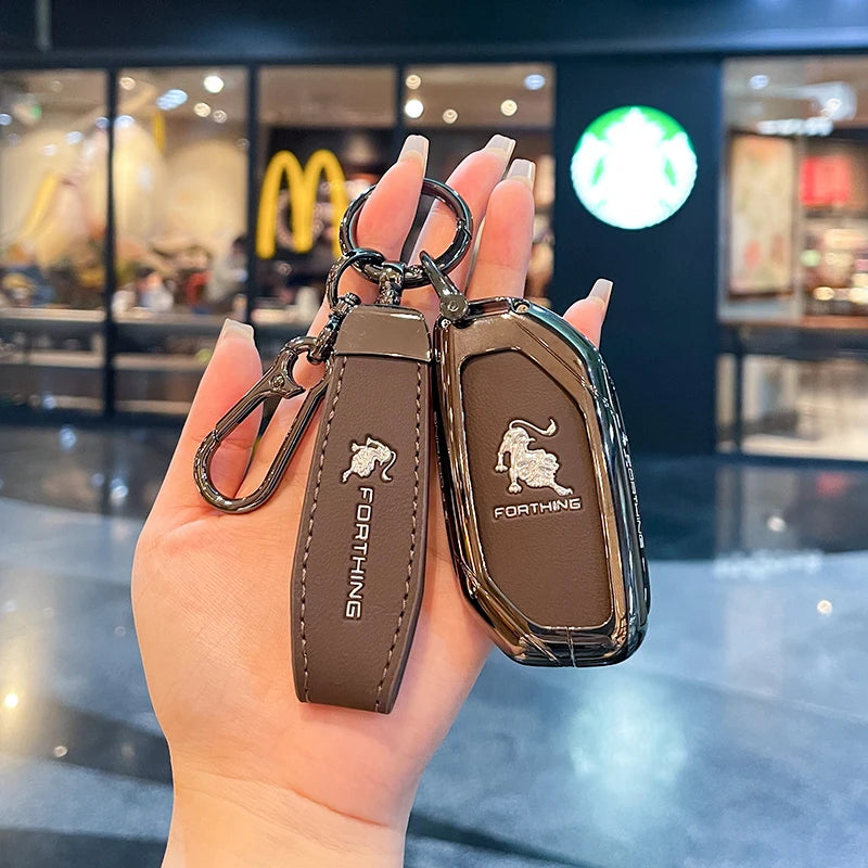 Car Key Case Bag Holder Key Protective Cover For Dongfeng Fengxing Forthing T5 EVO 2021 Keychain
