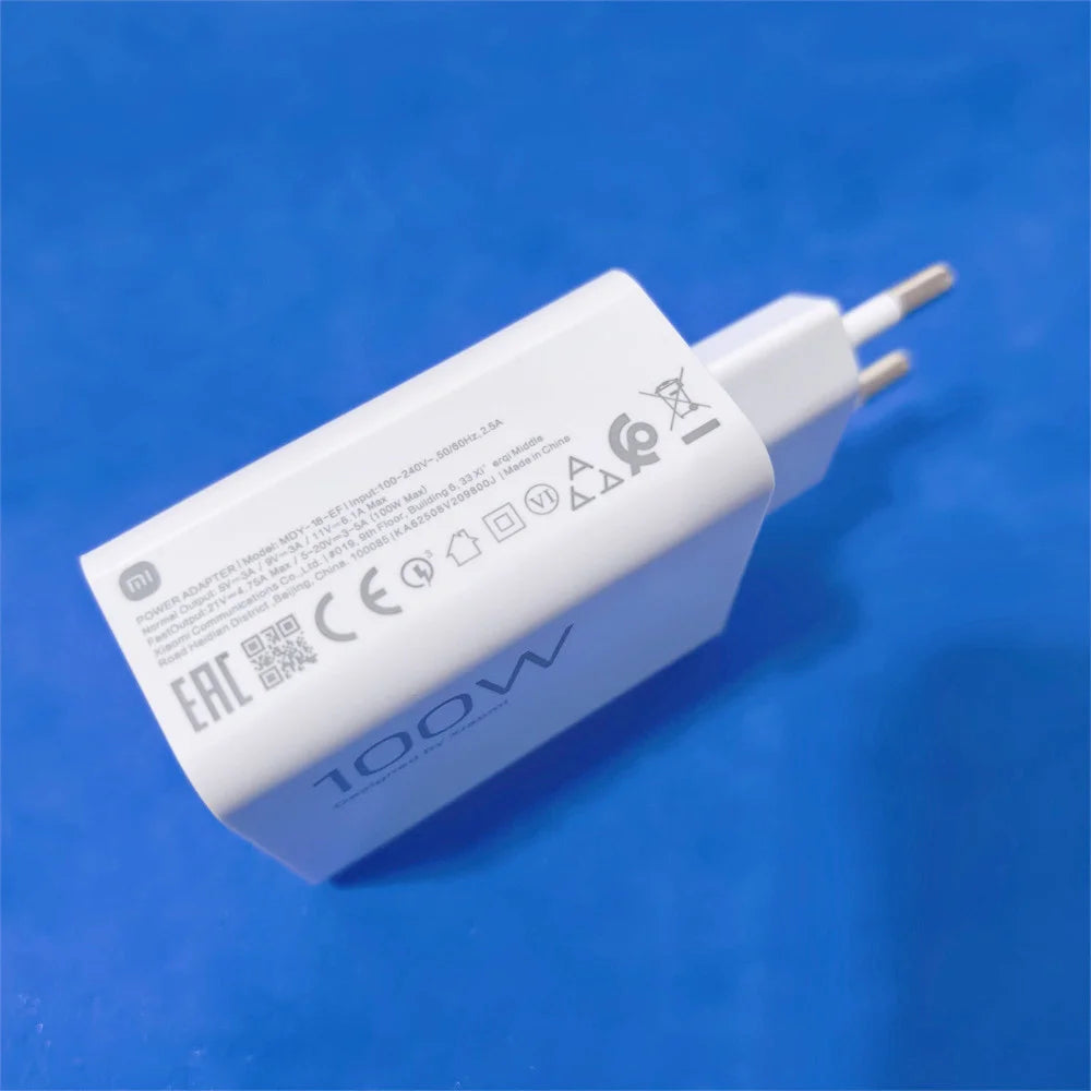 Xiaomi 100W EU Charger Turbo Fast Charging Adapter For Mi 17 15 Pro Max Poco F8 Pro Ultra Redmi K90 K80 Pro MAX 6A Type C Cable Car Mobile World