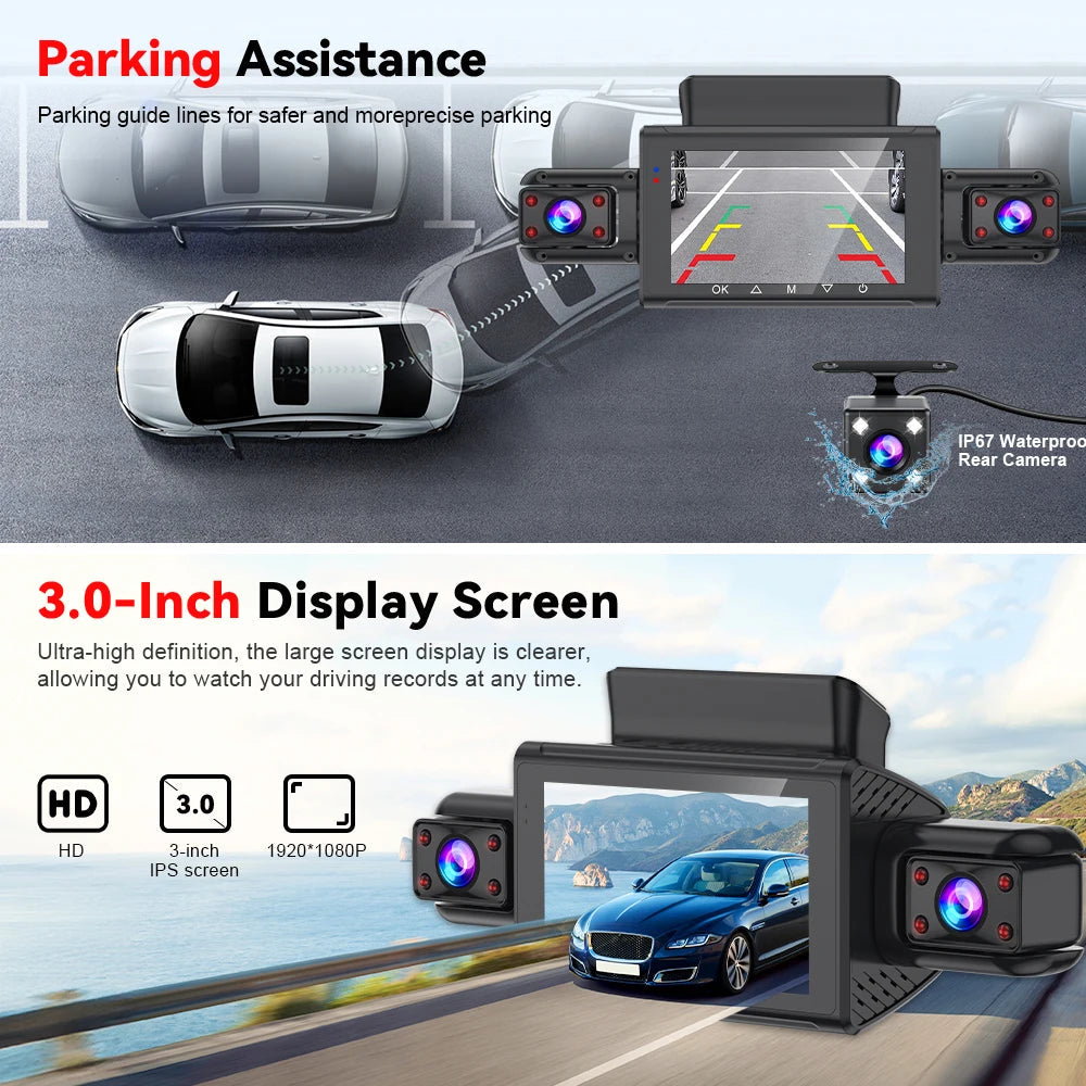  Dashcam for cars 4 Channel Black Box WiFi Driving Camera FHD 1080P Night Vision Loop Recording 24H Parking Mode car accessorie Car Mobile World
