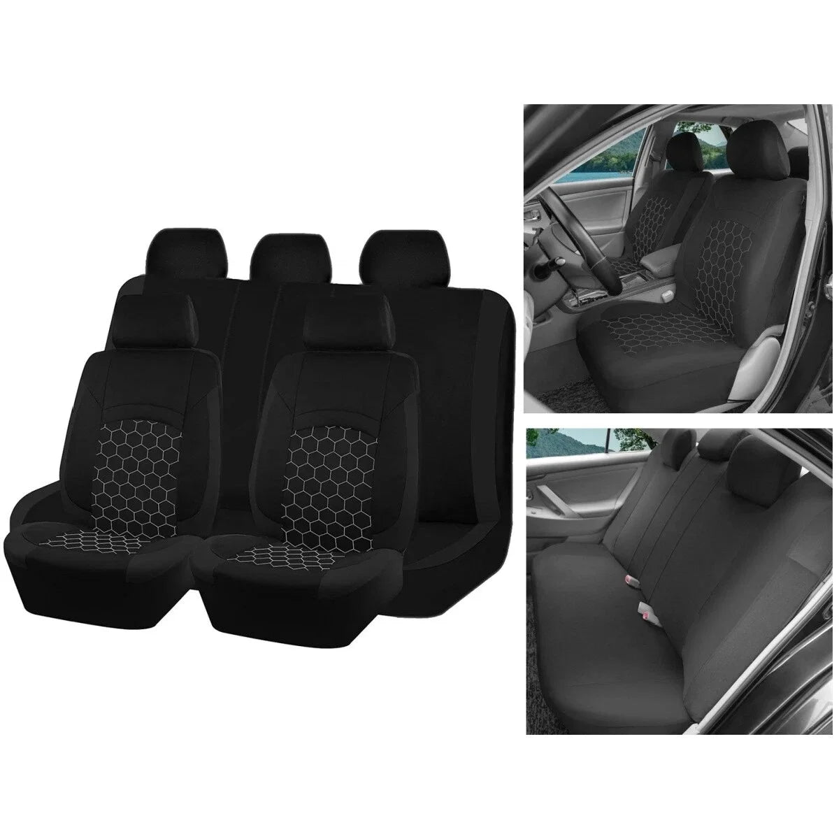 Universal Breathable and Durable 9-Piece All-Season Comfortable Soft Five-Seater Covers CM World