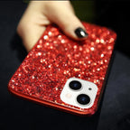 Shining Glitter Bling Sequins Case For iPhone 14 13 12 11 15 16 Pro Max Mini XS XR 7 8 Plus Plating Frame Shockproof Phone Cover