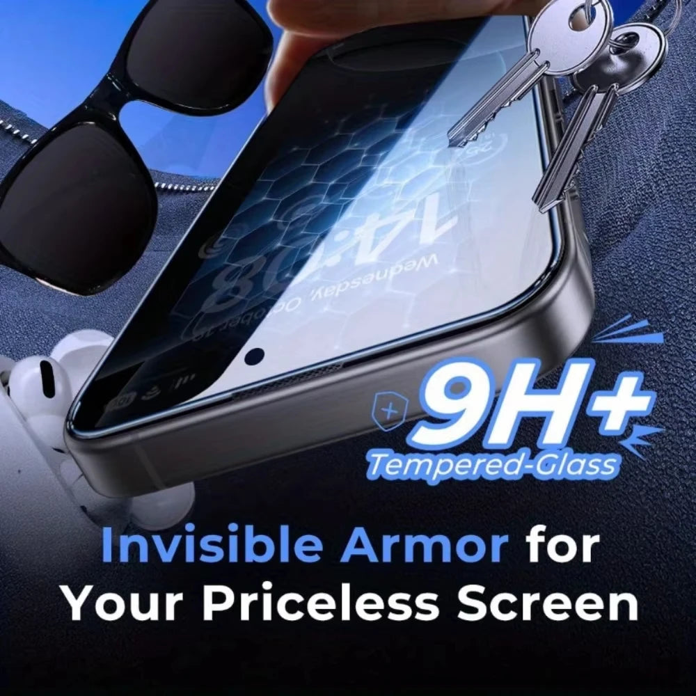 1-4Pcs For iPhone 17 Pro Max Anti-Spy Tempered Glass iPhone 17 17Pro 17Air Privacy Screen Protector explosion-proof Glass Films Car Mobile World