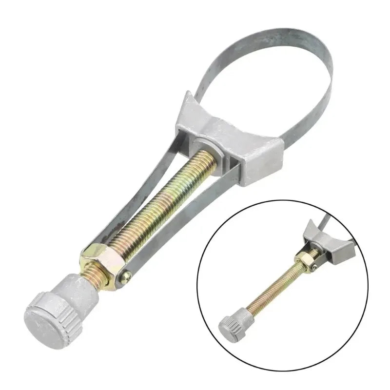 Oil Filter Wrench Heavy Duty Adjustable Steel Strap 60mm-120mm Diameter Universal Car Auto Motorcycle Oil Filter Removal Tool Car Mobile World