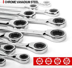 1pc 6mm-32mm 72-Tooth Ratcheting Wrench Spanner Socket Tool Flexible Reversible Head Combination Ratchet Wrench Universal keys C