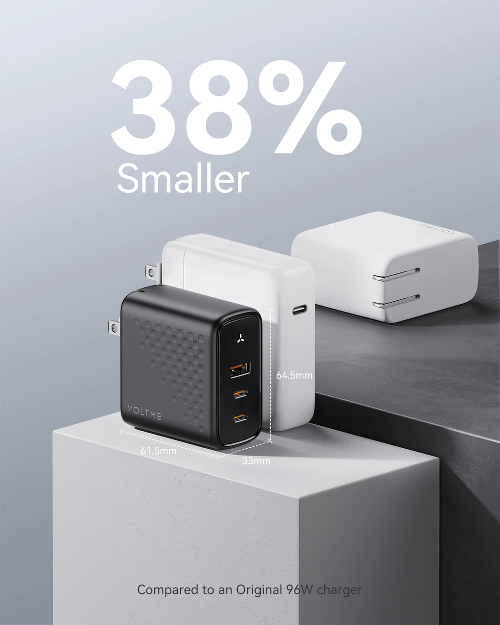 VOLTME 100W GaN Charger For Macbook Tablet USB Type C Charger Fast Charging Charger For iPhone 15 14 13 12 Quick Charge 4.0 3.0 Car Mobile World