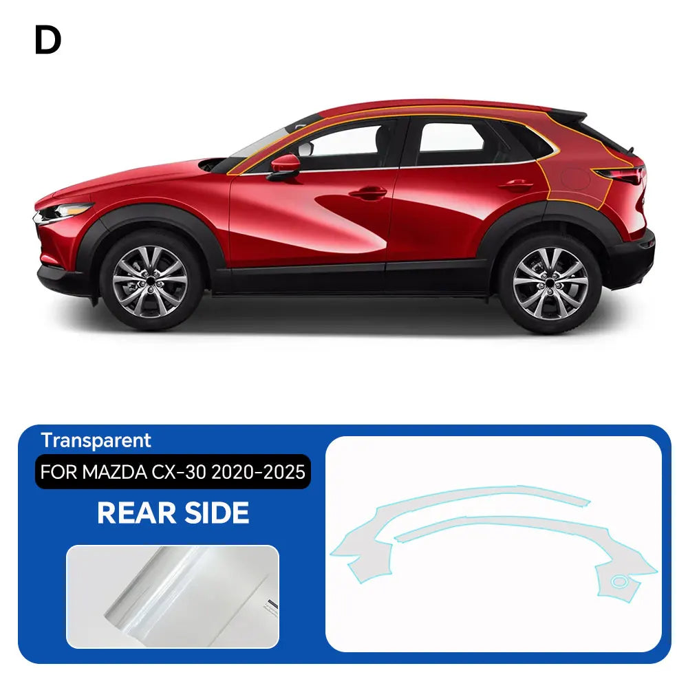 For Mazda CX-30 2020-2025 Clear Paint Protection Vinyl Film Precut Full Car Anti-Scratch UV Protection Invisible Car Wrap Film Car Mobile World