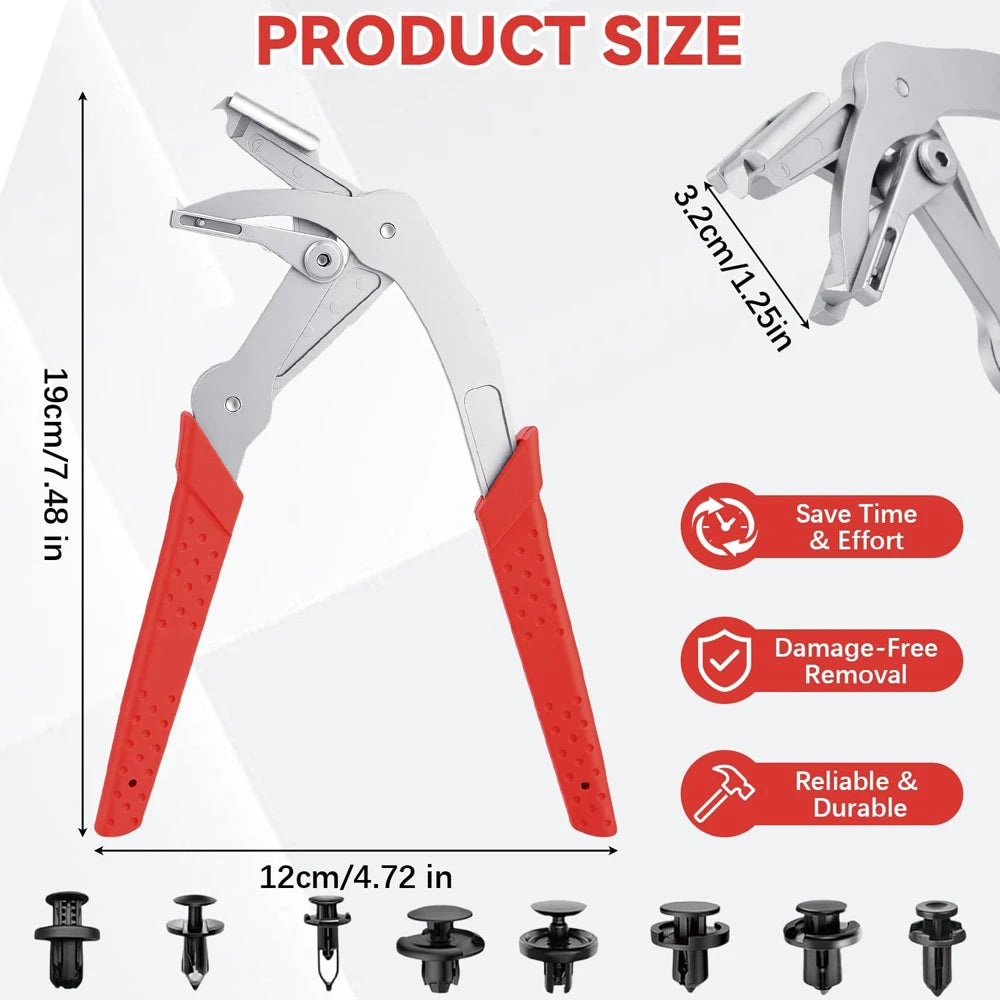 Car Clip Pliers Panel Clip Removal Pliers Spring Loaded Fastener Removal Tool for Removing Automotive Fasteners Clips Door Panel