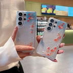 for Samsung Galaxy S26 Ultra S25 Plus S24 Phone Case 3D Goldfish Bling Dynamic Liquid Quicksand Clear Flow Shockproof Back Cover