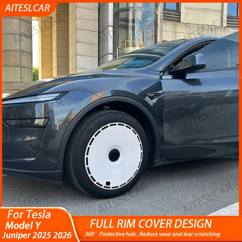4PCS HubCap 19 Inch Wheel Caps Automobile Performance Replacement Hub Cap Full Rim Cover Accessories For Tesla Model Y Juniper CM World