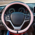 Leather Car Steering Wheel Cover Universal Steering Wheel Covers Car Accessories Interior Non-slip Steering Wheel Grip O/D Type CM World