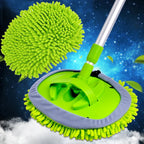 2 In 1 Car Cleaning Brush Car Wash Brush Duster Telescoping Alloy Long Handle Cleaning Mop Chenille Broom Auto Accessories CM World