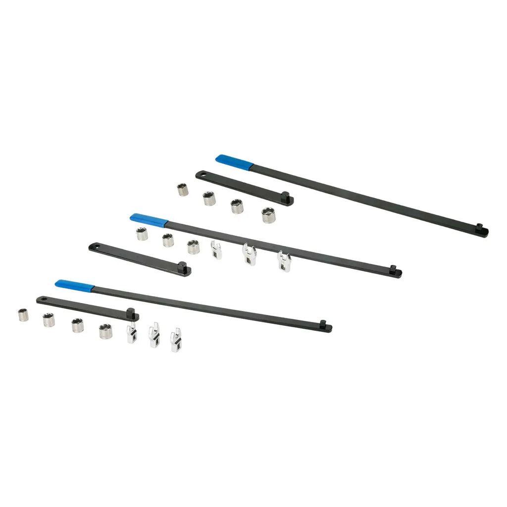 Adjustable Engine Belt Tension Setting Tool Pulley Wrench Complete Set for Car Mechanics and DIY