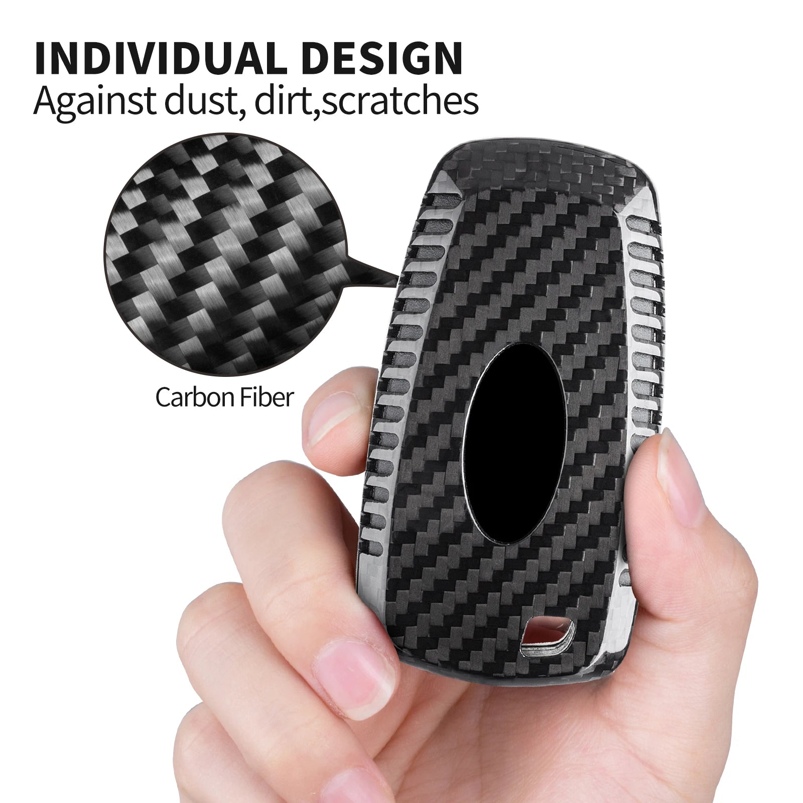 for Key Cover Ford Mustang Carbon Fiber Key Shell Protector Cover for Ford 150 Fusion  Escape 5 Button Key Case With Keychain CM World