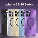 Buckle Type Metal Phone Case For Iphone 13 14 15 16 17 18 Pro Max Aluminum Frame Magnetic Phone Cover For Magsafe PC Back Panel