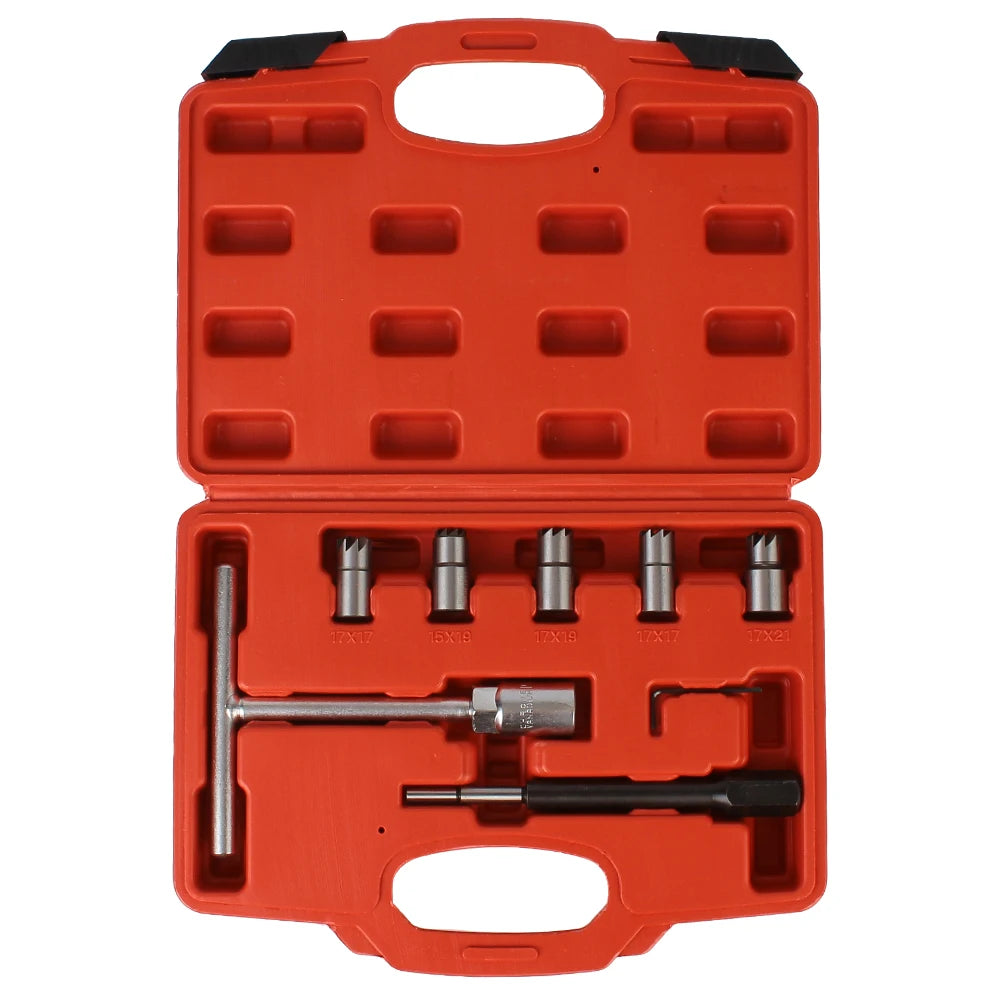 Car Diesel Injector Seat Cutter Set Oil Nozzle Reamer Carbon Remover Clean Kit Auto Repair Tool Automotive Accessories Universal CM World