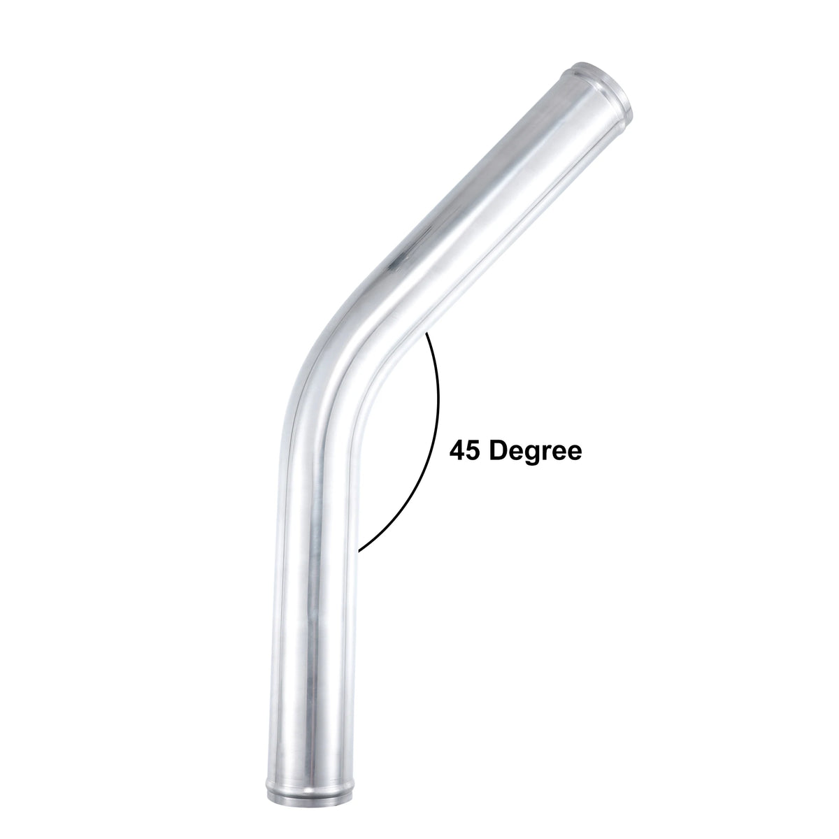 Uxcell Aluminum Alloy Tube OD 51/57/63/70/76mm Intercooler Pipe Air Intake Tube Hose 0 45 Degrees 500mm Length for Car