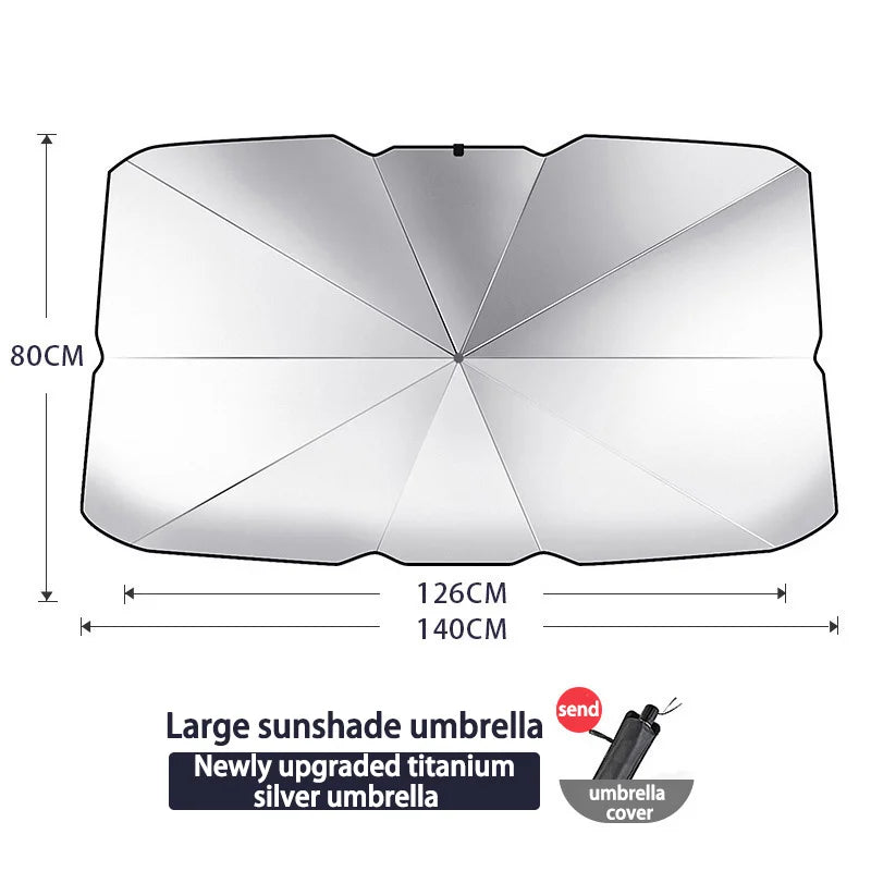 NEW Portable Car Windshield Sun Shade UV Blocker Insulation Sun Protector Internal Sun Visor for Car Sunshade Storage Solution