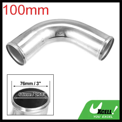 Uxcell Bend Elbow Tube Aluminum Alloy Car Univesral 25/38/45/51/63/76/89/102mm OD 100mm Length 90/180 Ddgree Air Intake Tube CM World