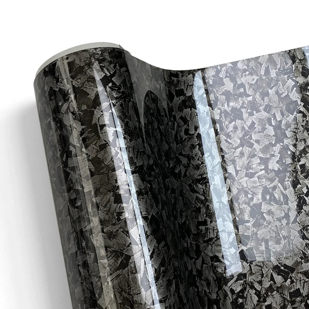 PET Forged Carbon Wrap Self-adhesive Car Wrap Vinyl Auto Tuning Waterproof Motorcycle Stickers Custom Fit Car Film Accessories Car Mobile World
