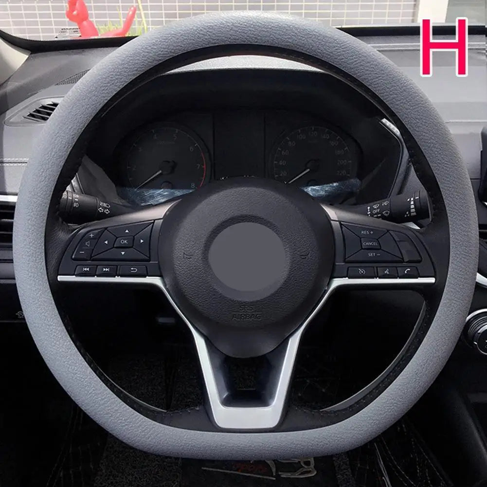 19 Color Car Silicone Steering Wheel Cover For Summer Fashion Sweat Absorbent Non-slip Handle Cover General DIY Parts CM World