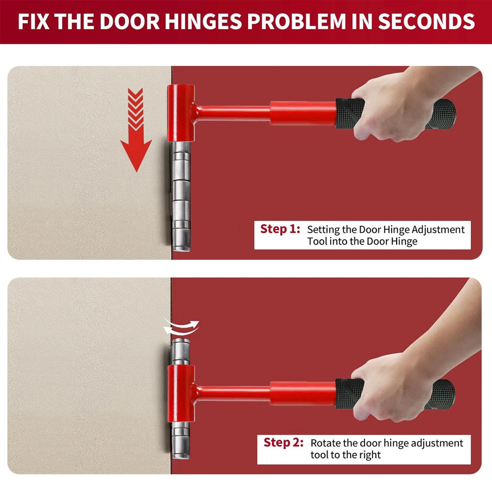 Door Hinge Wrench Kit Door Hinge Adjustment Tool 14/19/23/25mm Precision Tool Set With Replacement Hinge Wrench Heads CM World