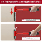 Door Hinge Wrench Kit Door Hinge Adjustment Tool 14/19/23/25mm Precision Tool Set With Replacement Hinge Wrench Heads CM World