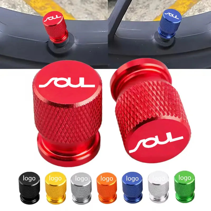 Car Wheel Tire Valve Caps Tyre Stem Covers Airdust Waterproof For KIA Soul Car Accessories CM World