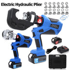 EZ-300 EZ-400 Electric Hydraulic Plier Rechargeable Hydraulic Crimping Plier w Battery Cable Copper Aluminum Terminal Crimp Tool CM World