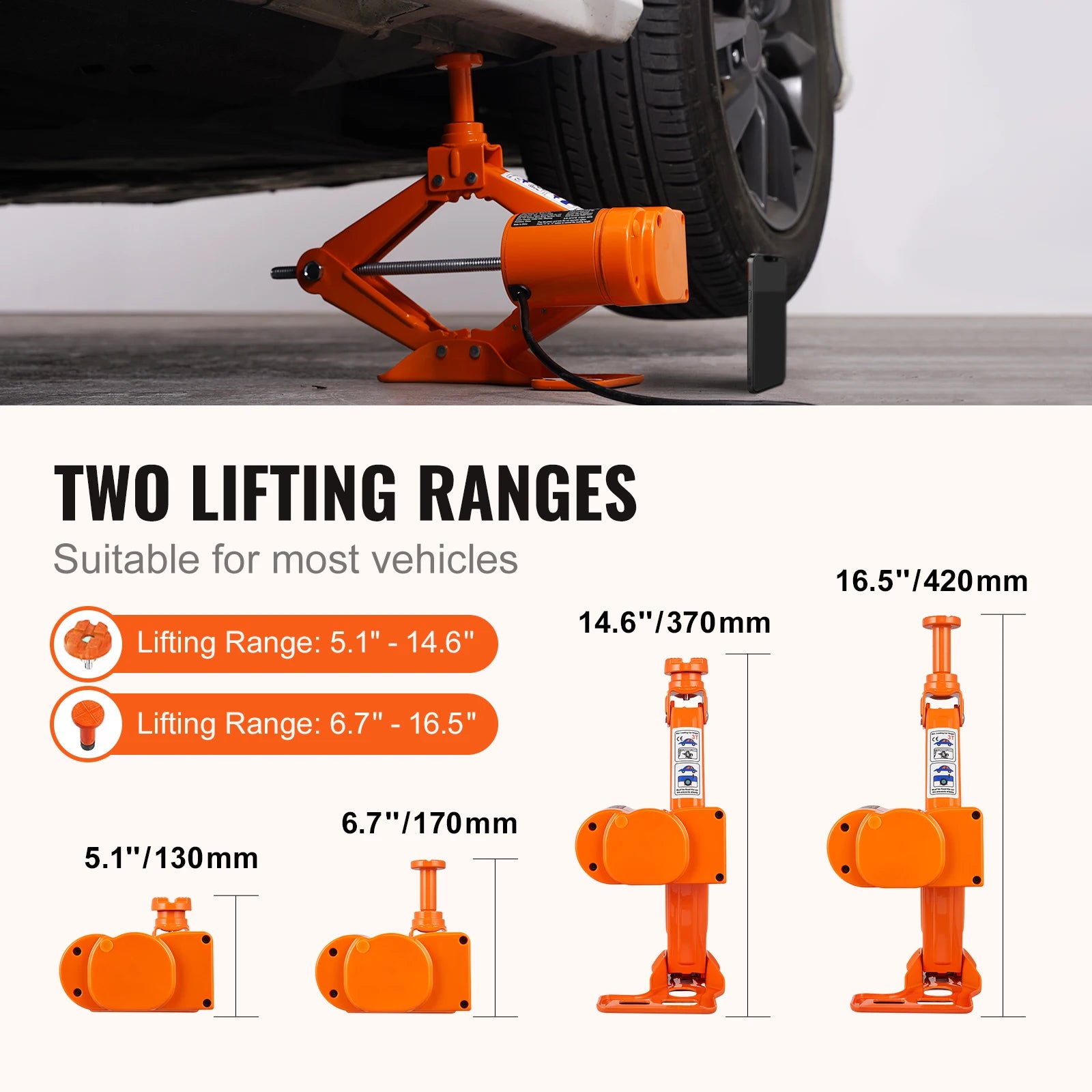 SucceBuy Electric Car Jack 3T Scissor Jack with Electric Impact Wrench 12V Portable Car Jack Lifting for SUV Truck Tire Change CM World