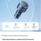 Anker 167.5w 3-Port Fast Car Charger, 2 Usb-C + 1 Usb-A Pd Qc3.0 High-Speed Adapter For Multi-Device Road & Travel Charging