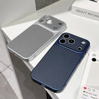 Luxury Matte Leather Texture Phone Case For iPhone 17 16 15 14 13 Pro Max 16 Plus 17Pro Air Camera Protection Shockproof Cover Car Mobile World