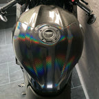 Premium Gloss Holographic Black Carbon Fiber Vinyl Wrap Film Bubble Free Air Release Car Wrap Vinyl Automotive DIY Decals