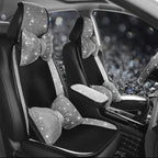 Universal Crystal Rhinestone White Diamond Car Interior Seat Covers Cushion Decoration For Women Ladies Gifts Auto Accessories CM World