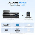 AZDOME M300S Dash Cam 4K+1080P Car Rear Camera Dash Cam 800MP Lens Built-in GPS WIFI Car DVR Voice Control Night Vision 후방카메 Car Mobile World