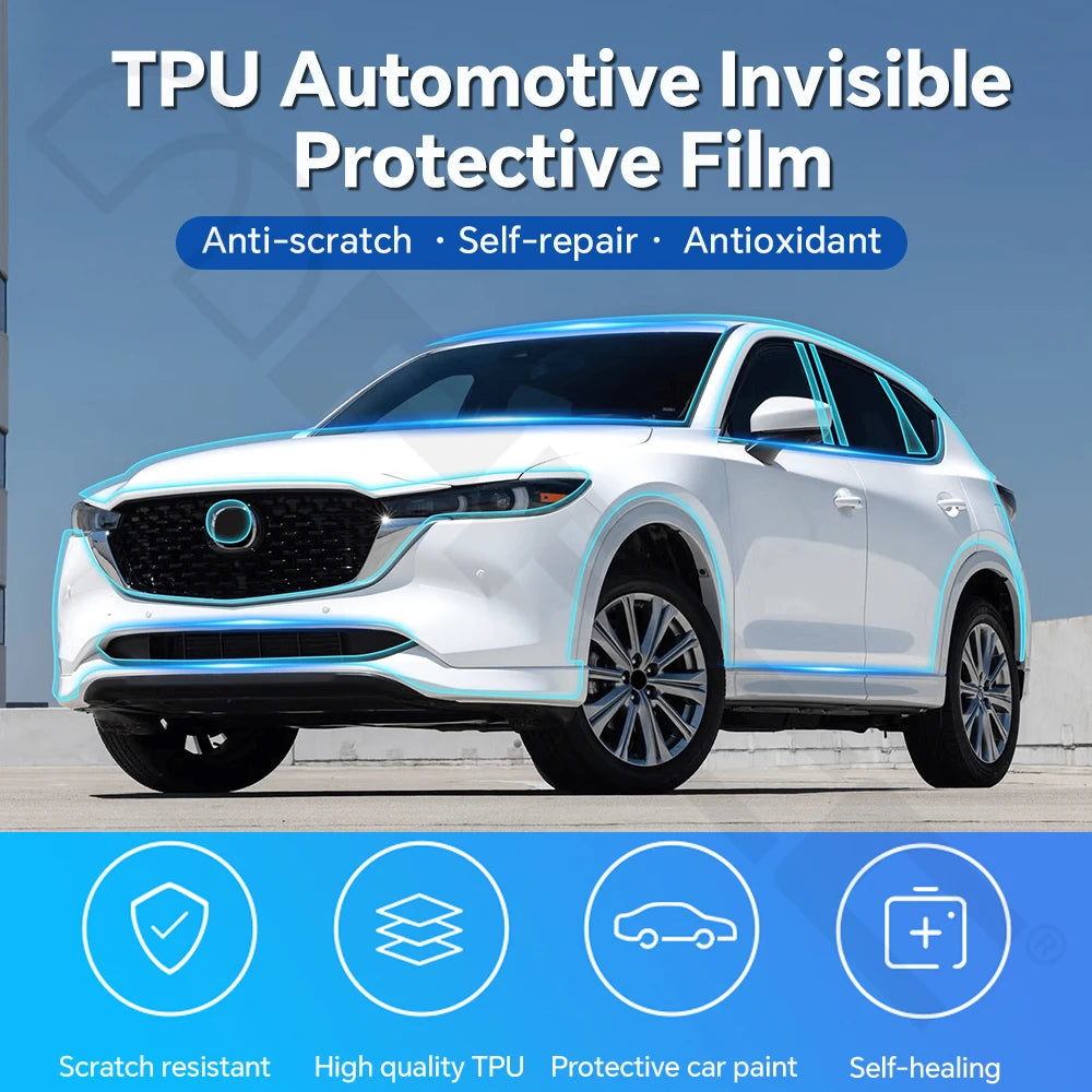 For Mazda CX-5 2022-2025 Premium Full Car Precut Paint Protection Film Anti-Scratch UV Protection Invisible Car Wrap Film Car Mobile World
