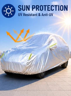 Car Cover Protect Outdoor Exterior Anti Sun Snow UV Winter Summer SUV Sedan Auto Sunshade Dustproof Waterproof  Silver