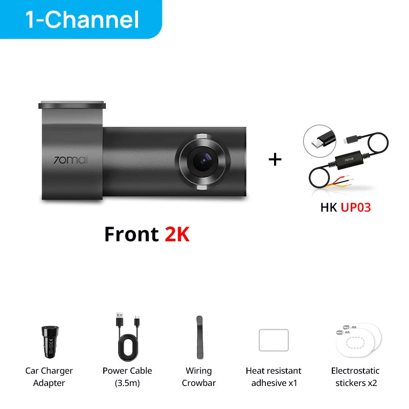 70mai Dash Cam M310 Plus 2K 1440P Super Night Vision F1.55 Aperture 70mai M310 2K Car DVR 24H Parking Guard WIFI & Voice Control
