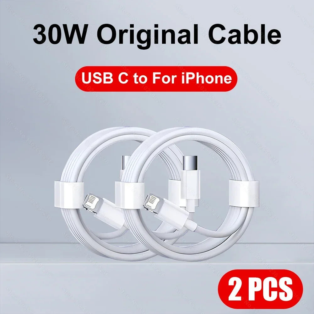 5-1pcs 30W Fast Charging Cable For  iPhone 13 12 11 14 Pro Max Mini USB C Cable For X XR XS MAX 7 8 14 Plus 6 Accessories