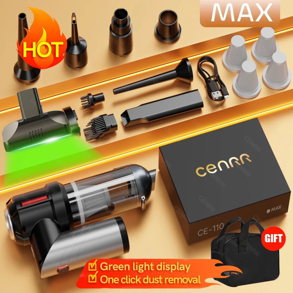 CENRR 998000PA Powerful Vacuum Cleaner Mini Cordless Portable Car Vacuum Cleaner for Home Appliance Handheld Blower Car Cleaner