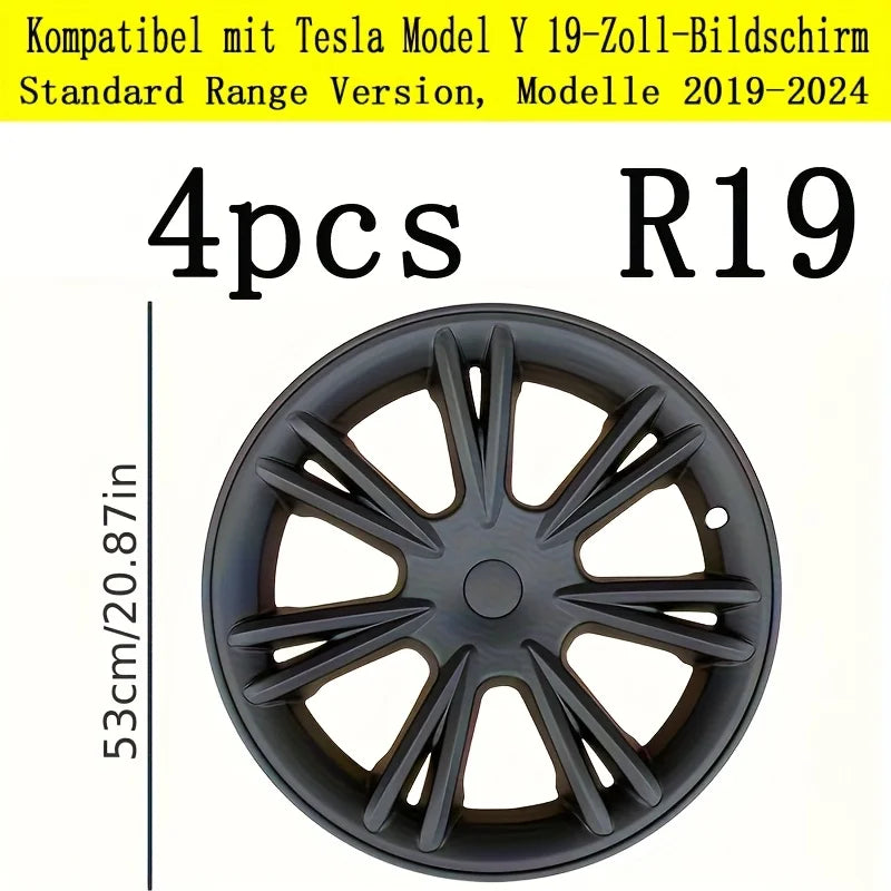 4PCS Hubcap for Model Y 19 2020 2021 2022 2023 2024 2025 19 Inch Wheel Cap Rim Cover Performance Protector Skin Auto Accessories