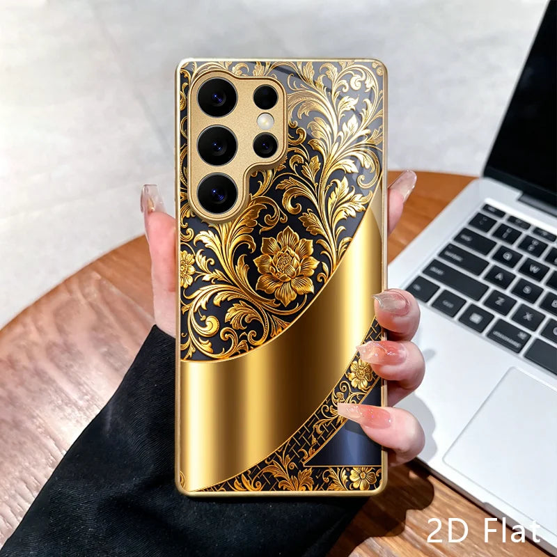 Classic patterns s25 ultra s26 ultra Fashion Glass phone case for Samsung Galaxy S26/S25/S24/S23/S22/S21FE Ultra Plus Shockproof